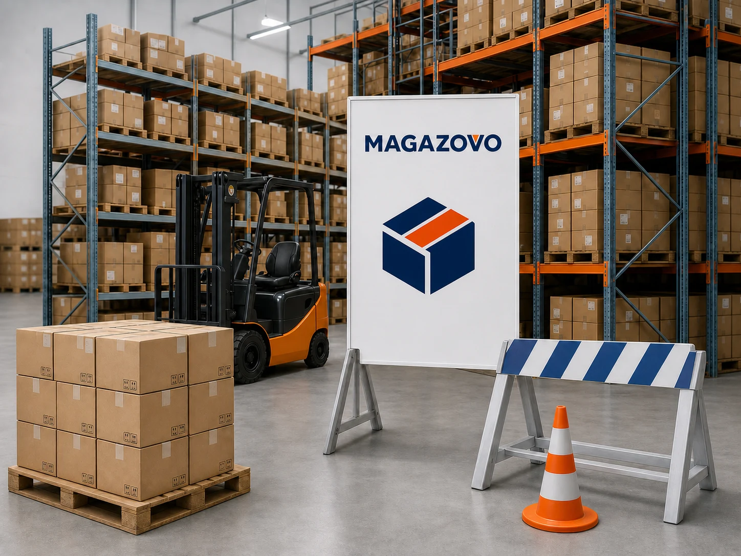 Magazzino mentre prepara le offerte per un mercato locale